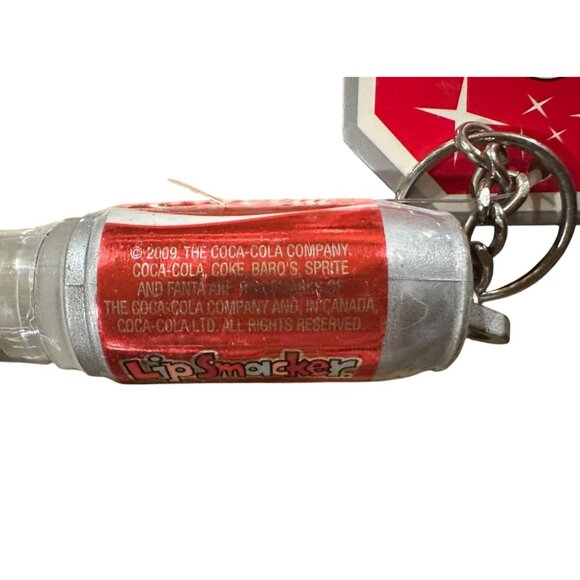 Vintage Lip Smacker COCA-COLA Trio Lip Balm Cane Keychain Gift Set BUBBLE FONT - Picture 3 of 10